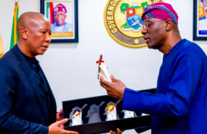 PHOTOS: Sanwo-Olu Received South Africa Opposition Leader Malema in Lagos