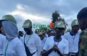 Soldier Challenges NYSC Member Over Unconventional White Skirt Outfit