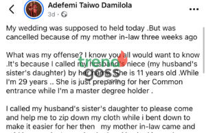 Bride Calls Off Wedding Over Dispute with Mother-in-Law on Addressing Niece