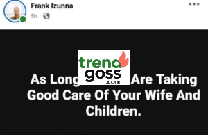 Nigerian Businessman Frank Izunna Sparks Outrage With Comment On Men Cheating