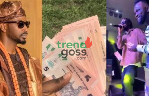 Drama as Man Sprays 9ice with ₦5 Notes During Performance — Fans Call It “Disrespectful”