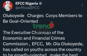 EFCC Chairman Warns Corps Members Against Cybercrime, Urges Youths to Expose Frau